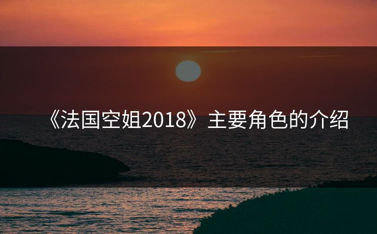 《法国空姐2018》主要角色的介绍