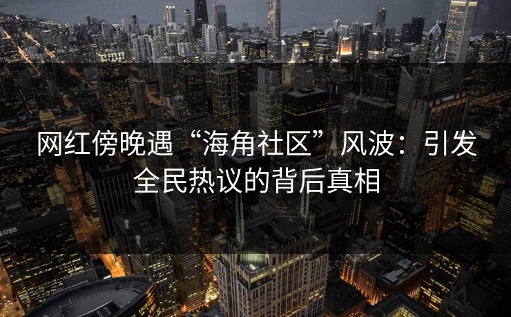 网红傍晚遇“海角社区”风波：引发全民热议的背后真相